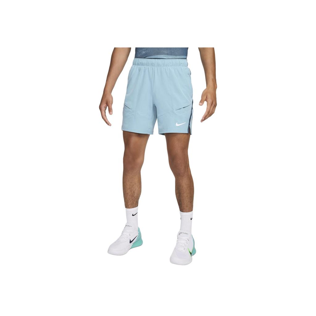 Nike Court Advantage Solid Moisture-Wicking Comfortable Lace-Up Mid-Rise Casual Shorts Men shorts Navy-Blue FD5336-464