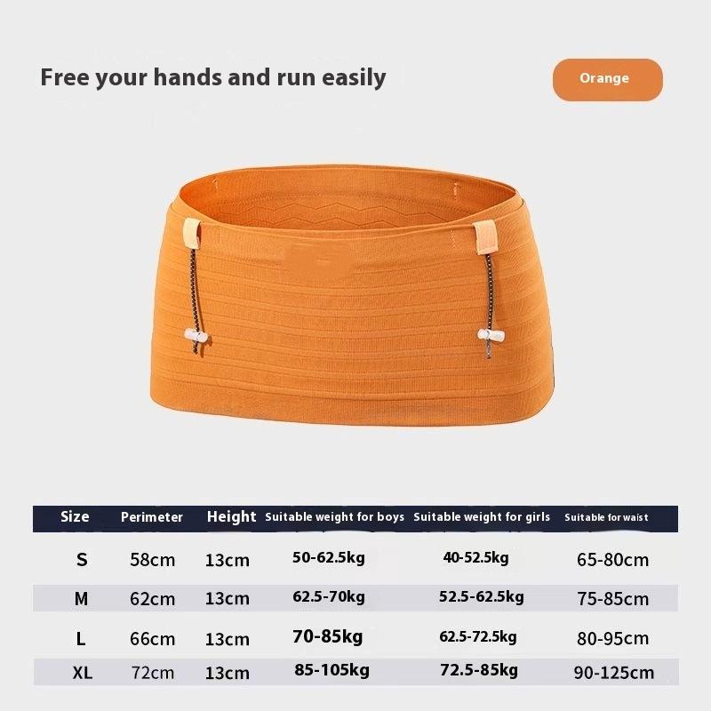 

Сумка для спортзала Пояс для бега Невидимая поясная сумка Тонкая Вместительная Сумка для марафона Тонкая Многофункциональная Спортивная сумка для телефона Мужская Женская S оранжевый