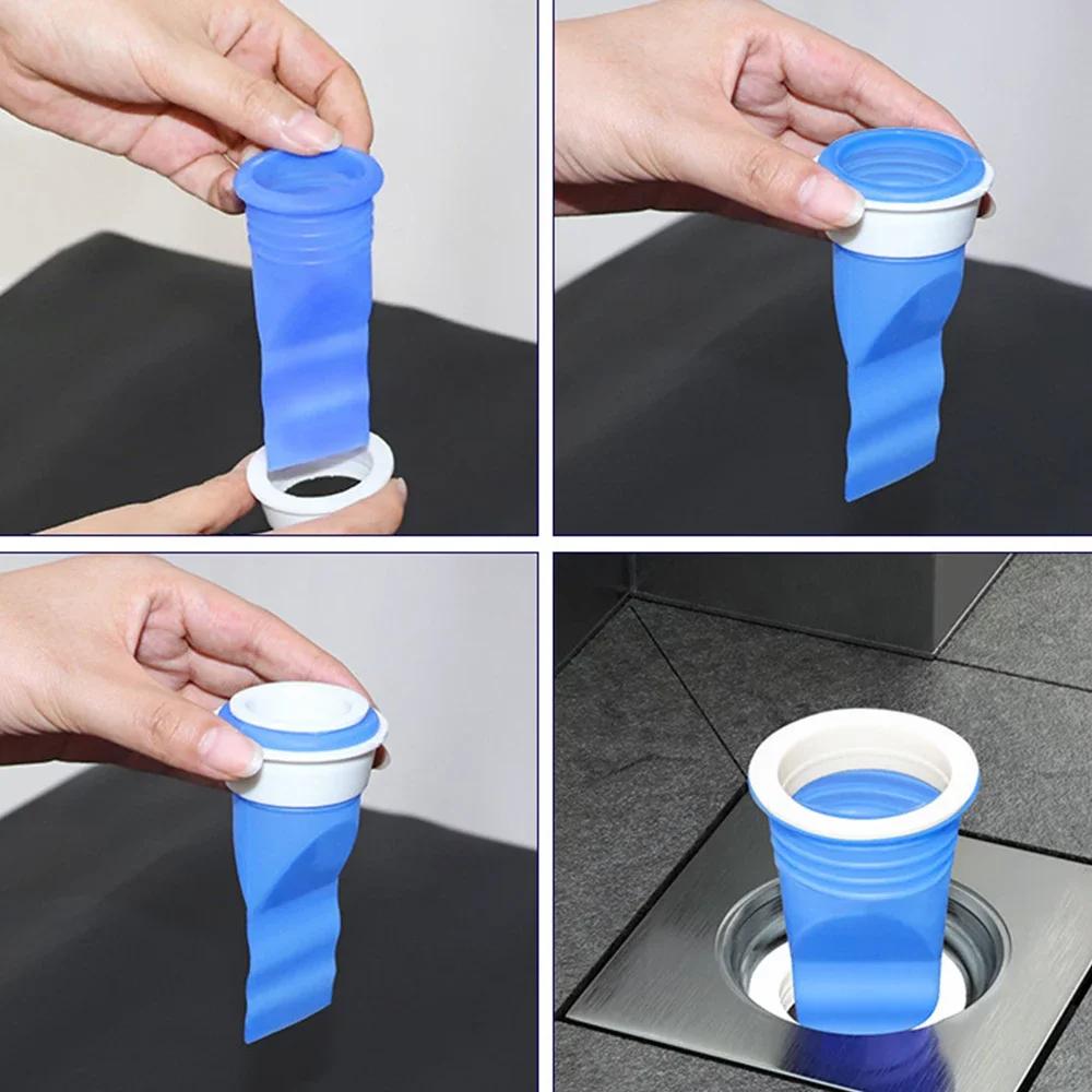 3 pezzi-Scarico a Pavimento in Silicone Antiodore Trappola Anti-Riflusso per Scarico a Pavimento del Lavandino per Tubi in Toilette Bagno Cucina
