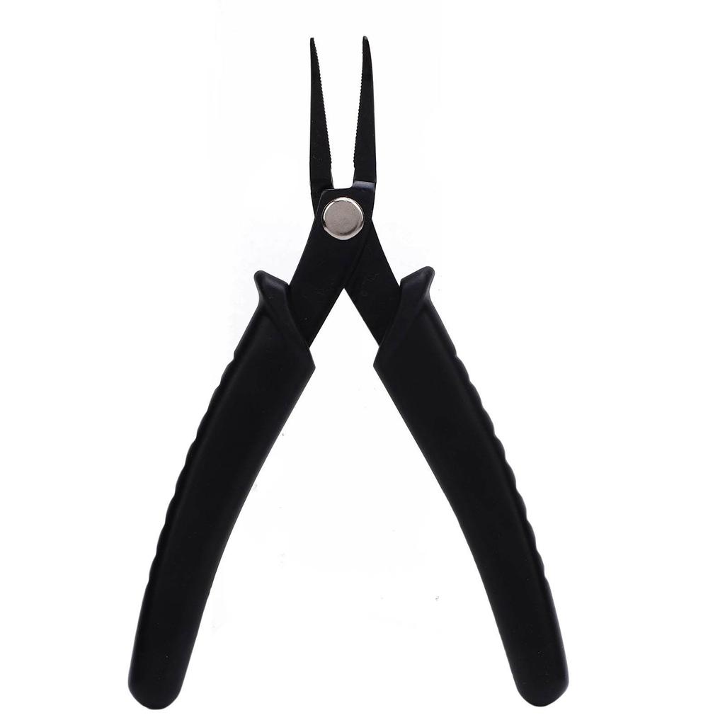 Badminton Racket Stringing Tool 14cm Curved Nose Stringing Pliers Carbon Steel with Ergonomic Handle for Tennis Rackets