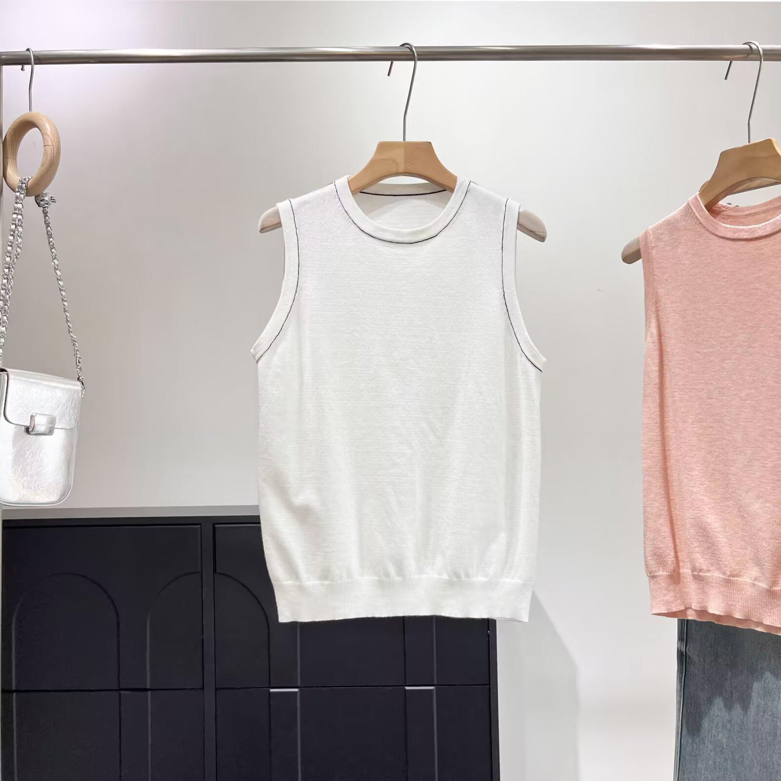 

BM&MD&ZA Women s Round Neck Sleeveless Knit Vest - Spring/Summer Collection Small