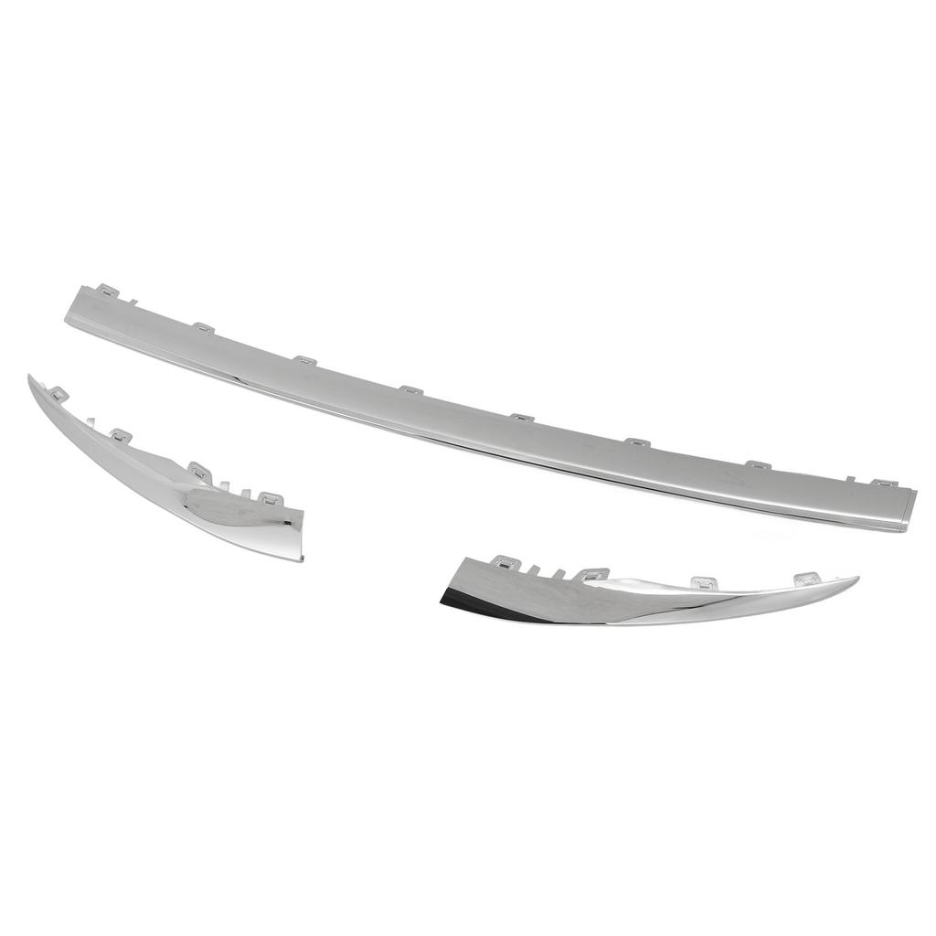3pcs Chrome Front Bumper Lower Trim 2058858602 Replacement for Benz C‑Class W205 AMG Line Facelift 2019 To 2021