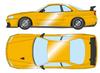 Make Up EIDOLON Scale BUILT BY LEGENDS Skyline Yamabuki Yellow Finished Model EM681C 1/43 Mine's GT-R (BNR34)