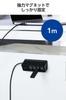 Elecom USB-Hub USB mit Magnetischem Einzelnen Bus 4 100cm Kabel Typ-C 3.0 Buchse, Schalter, Strom, Anschlüsse, 5Gbps, Länge, Schwarz, U3HC-S040EBK