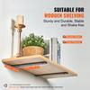 VEVOR Shelf Bracket, 10”L x 4”W x 1.6”H, 6 Pcs Heavy Duty Floating Shelf Brackets, Brackets for Shelves, 5mm Thick Matte Black L Shelf Bracket