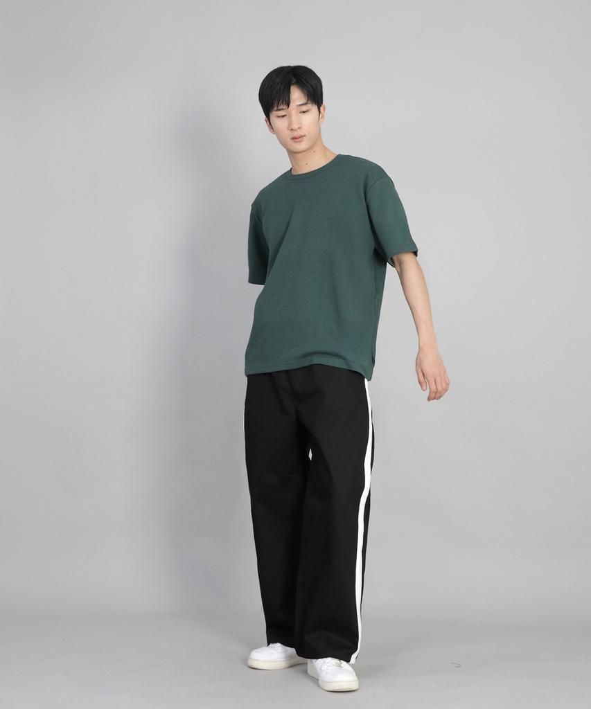 Seinteukeulu R-Neck Plain Short Sleeve Tee Brs-826 Dark Green