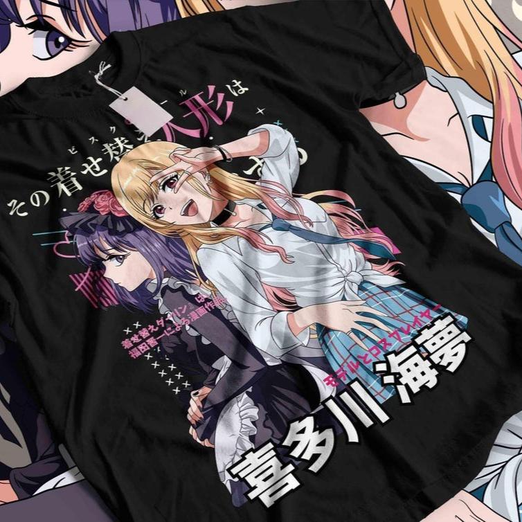 2026 Hot Sale Summer 90s Vintage Anime Tee My Dress-Up Darling Marin Kitagawa Saju Juzu Graphic Tee Men Women Gothic Cotton Oversized T-shirts