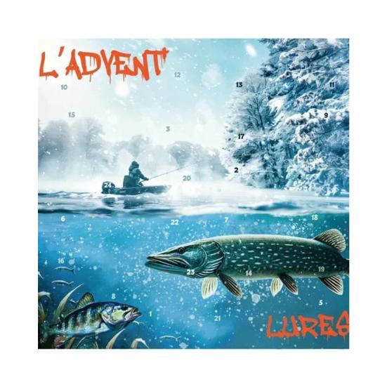 

Рибальський адвент-календар на 2024 рік для чоловіків, хлопчиків-підлітків, набір рибальських снастей, приманок, аксесуарів, календар зворотного відліку D