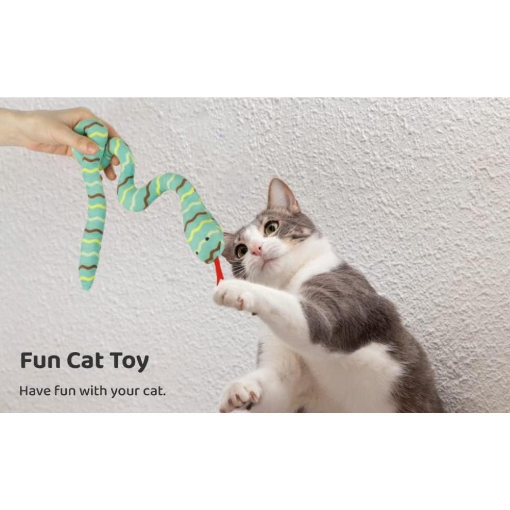 Cat Nip Snake Toys for Indoor Snaky Toy for Kitten Play Soft Plush Toy for Kitty Chewing Teeth Cleaning Interactive Toy for Pets