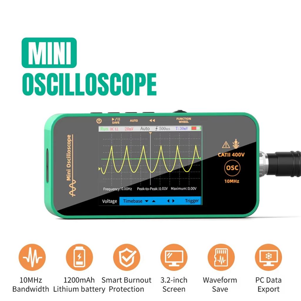 Multifunction Digital Oscilloscope 10MHz 48MSa/S Signal Generator Sampling Rate Electronics Repair Tool Graphic Tester