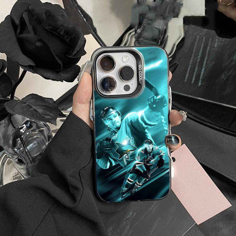 U-San Jose Sharks Phone Case For IPhone 16 17 15 14 12 13 Pro Max Black Color Shockproof Cover