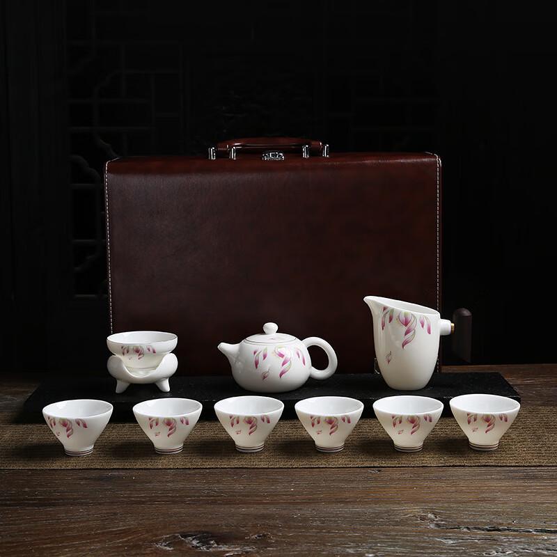 Harmony White Jade Porcelain Kung Fu Tea Set