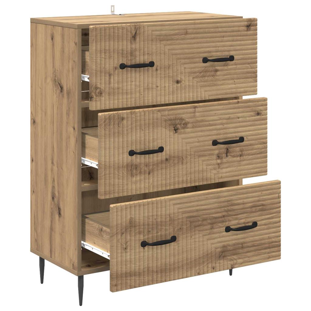 Artisan Oak Drawer Cabinet 66 X 34.5 X 89.5 Cm
