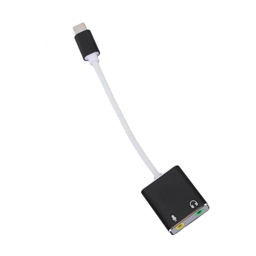 USB C Microphone Adapter Type C Sound Card 7.1 Channel USB External Sound Card Type C To 3.5mm Headphone Jack Adapter