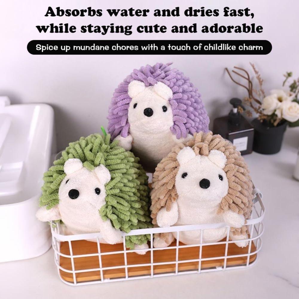 Weicher Igel Chenille Handtuch zum Aufhängen Lustiges Handtuch Neues Chenille Handtuch
