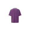 Reebok Color Block Polo Knit Short Sleeve Shirt Unisex Tops Purple 24SRC407UGP2