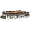 VidaXL 17-piece Garden Dining Set and Cushions Braided Resin 3278137