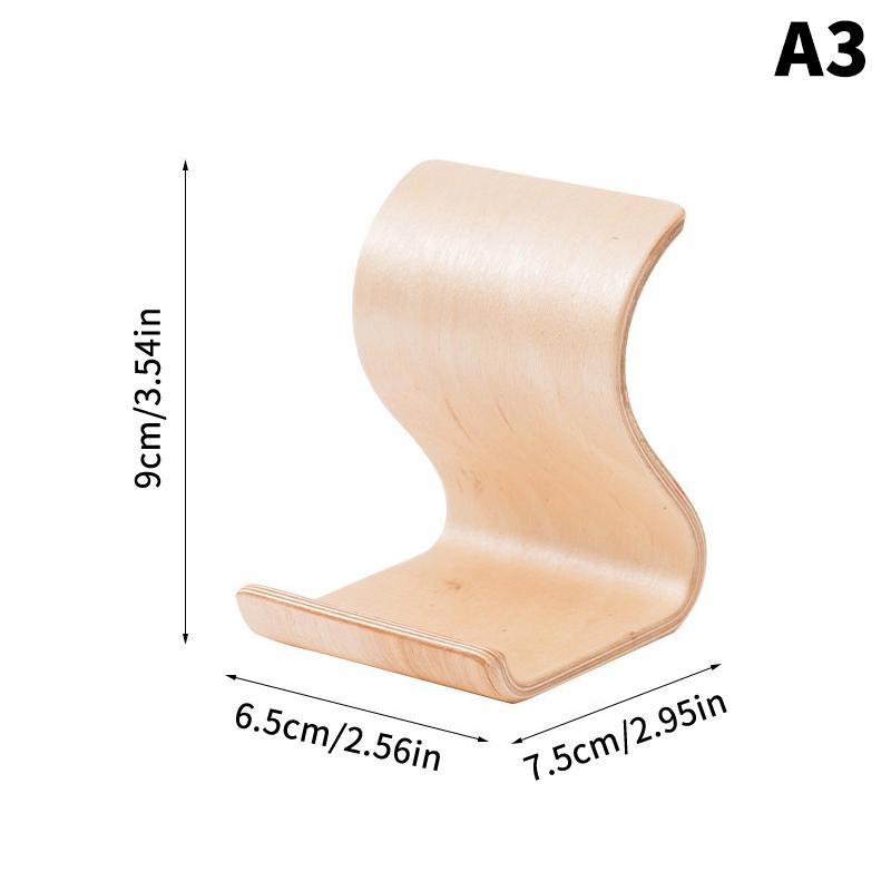 Multifunctional Solid Wood Phone Holder Tablet Pc Stand Front Desk Business Card Display Rack Creative Home Office Desktop Decor