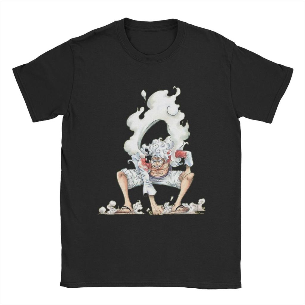 One Piece Luffy Wanted Bounty Nika Gear 5 4th Yonko TShirt Unisex Cotton Tops Funny Crewneck Short Sleeve