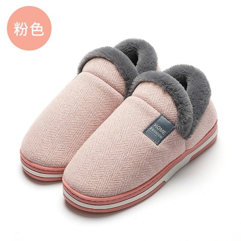Trend Men Slippers Winter Warm Cotton Slippers Male Flats Soft Non-slip Slides Household Indoor Slippers Large Size 40-51