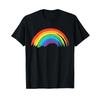 Rainbow With Beautiful Colorful Colors Retro Vintage T Shirt Vintage Top For Everyday Wear Soft Fashion Streetwear