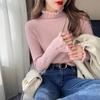 Women Fleece Sweater, Thickened One-piece Fleece Inner Layer, Half-turtle Collar Bottoming Shirt, Pullover, Stylish Knitted Warm Top