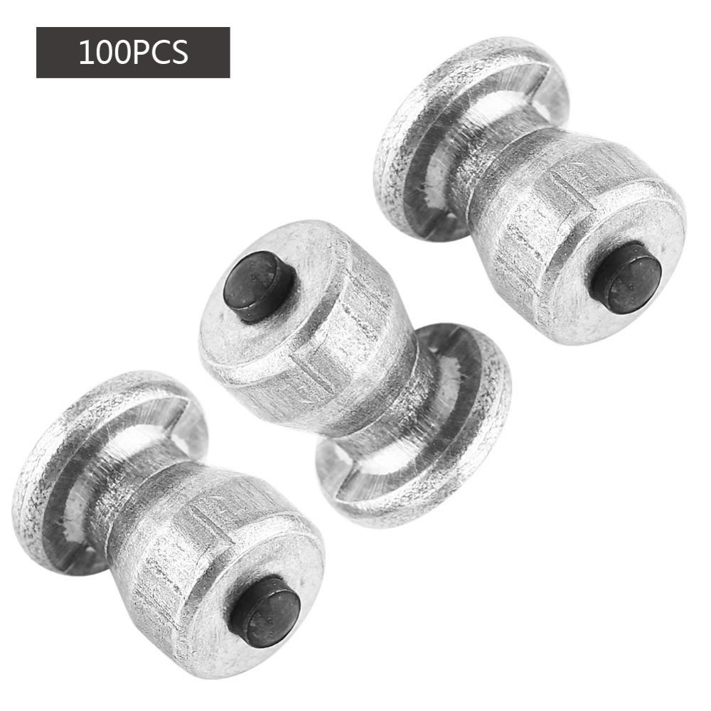100Pcs Silver Tire Stud Screws Strong Durable Anti-Skid For Off Road Truck Atv