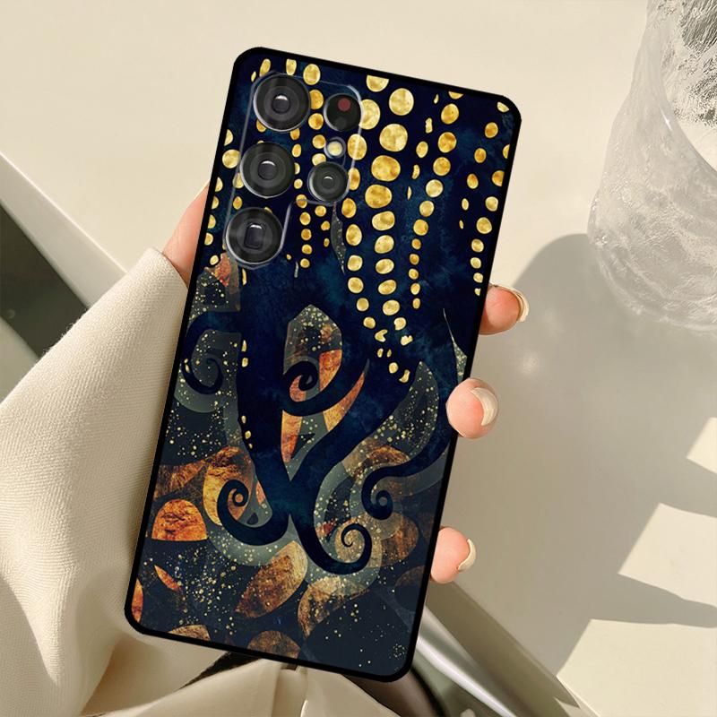 Octopus Ocean Aesthetic Case For Samsung Galaxy S23 S22 S21 Ultra Note 20 S8 S9 S10 Note 10 Plus S20 FE S21 FE Cover