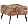 VidaXL Table basse gris 55x55x40 cm teck de récupération massif 358521