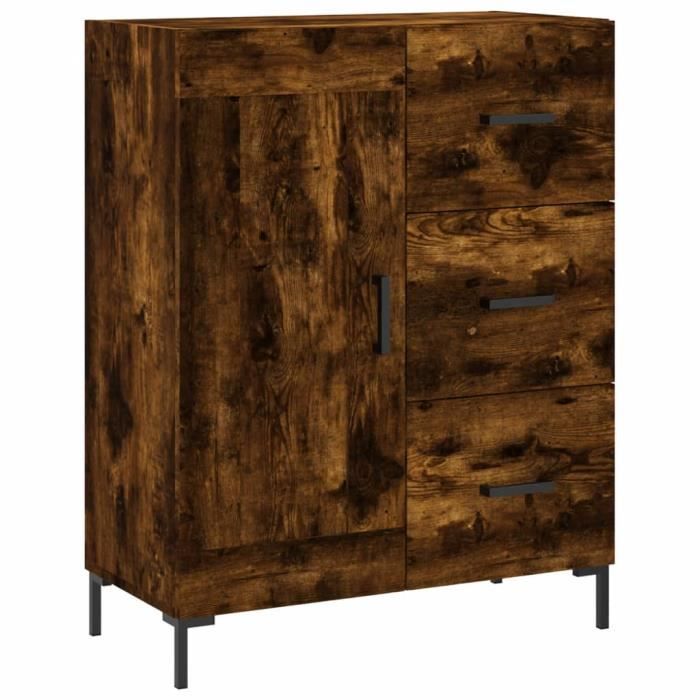 VidaXL Buffet chêne fumé 69,5x34x90 cm bois d'ingénierie 830265