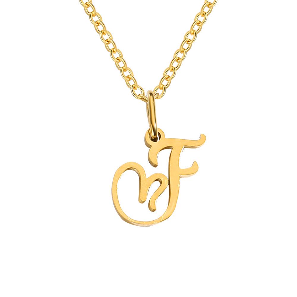 St. Delan Versatile 26-Letter Stainless Steel DIY Necklace Pendant