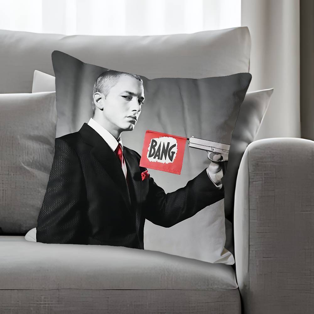 Singer EEminem Anime Celebrity Merchandise AllMatch Printed Pillow Case Sofa Car Office Room Decoration Protector