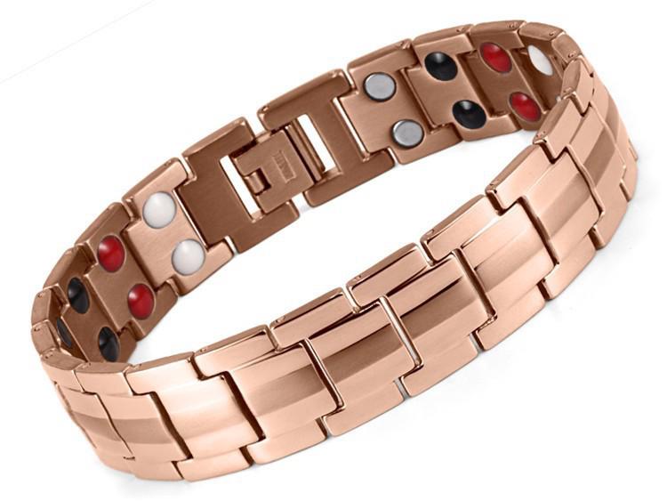 Double-Row Magnetic Men's Bracelet - Detachable European & American Style