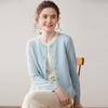 Autumn/Winter New Style Women's 100% Cashmere Knitted Two-Piece Look Cardigan Sweater
