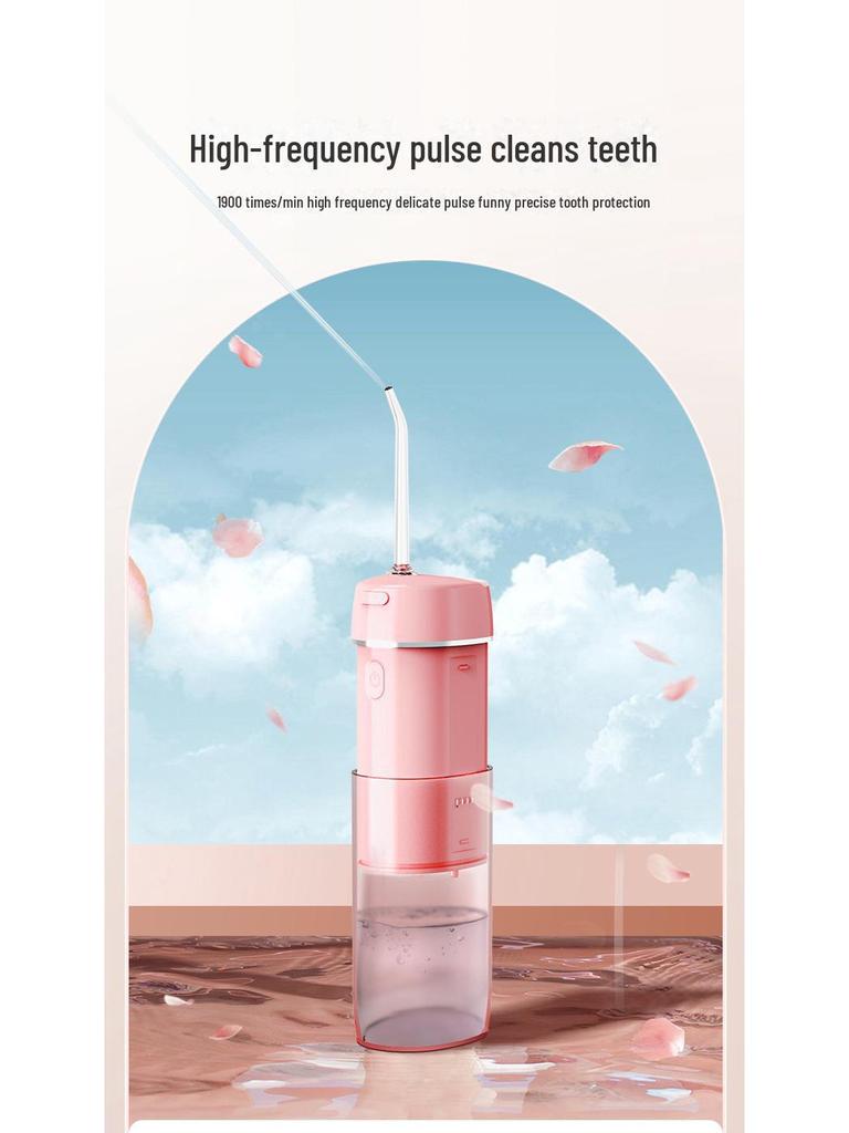 Portable Electric Dental Water Flosser for Stain Removal and Oral Cleaning