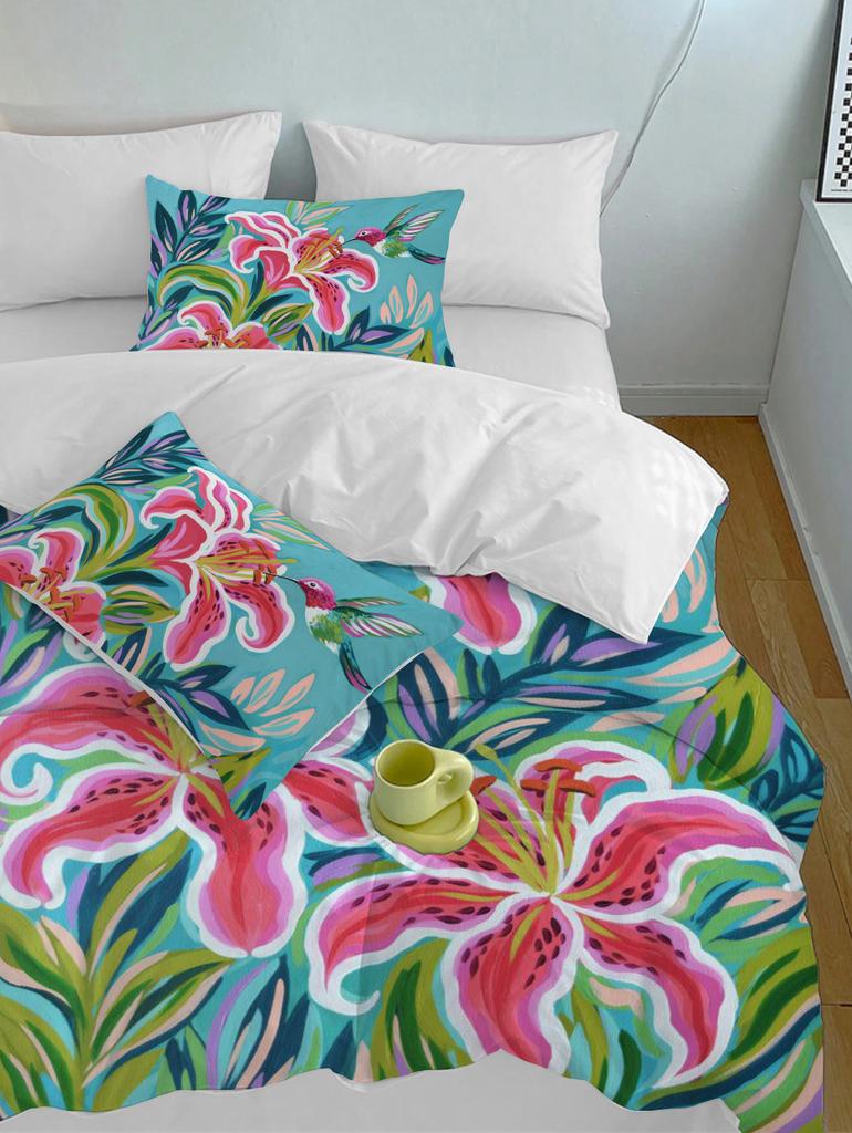 Painting Flower Patterns, 3D Printing Bedroom Decoration Bedding Set, Warm Art Home Duvet Cover, Pillowcase