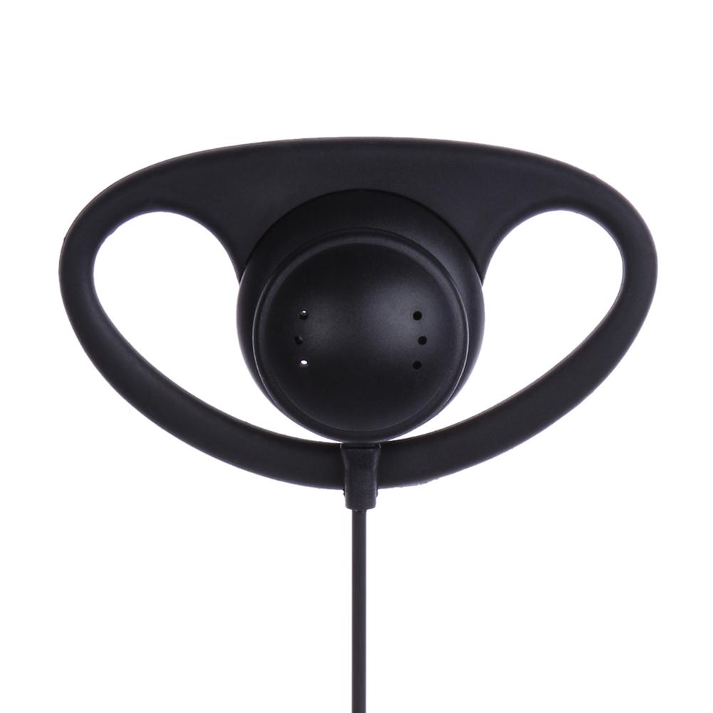 2 Pin Walkie Talkie Headset with MIC PTT D-Shape Earphone Earpiece Headphone Accessories for Baofeng Kenwood Puxing TYT Radio