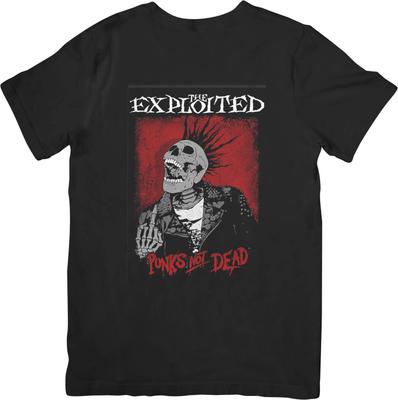 The Exploited 8 Music T-shirt Unisexe Coupe Homme & Femme Coton de Qualité Noir