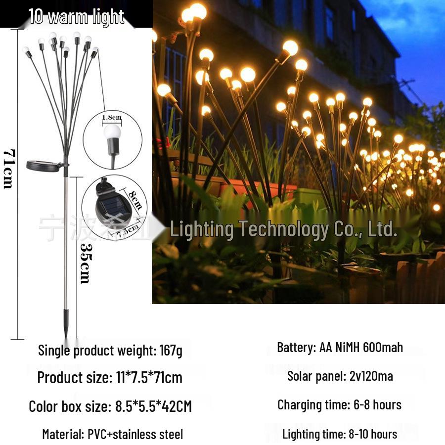 Solar Firefly Courtyard and Garden Sensor Lights