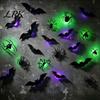 Halloween Wall Accents for Home Lighted 3D Bat/Spiders Stickers Decor, Removable PVC Spiders Decorations Ceiling And Door Decals with LED Lights