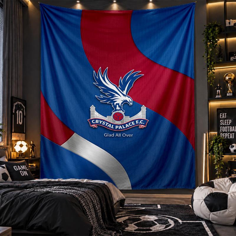 Tapiserie de agățat pe perete Print Fotbal Palatul de Cristal Pânză pentru Sufragerie Dormitor Decor Acasă