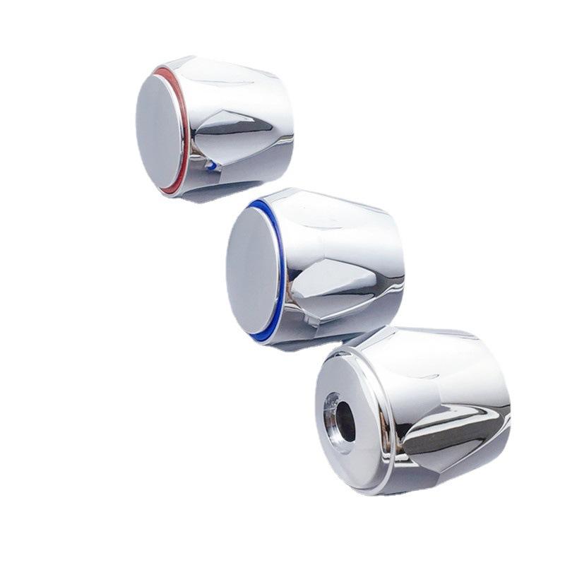 1pcs/2pcs Hot & Cold Tap Top Head Faucet Cover Chrome Plated Replacement Set Kitchen Bathroom Faucets Handle Plastic