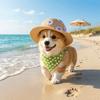Florale Akzente Hund Sonnenschutzhut Verstellbarer Elastischer Katzen Sonnenschutzhut Fotografie