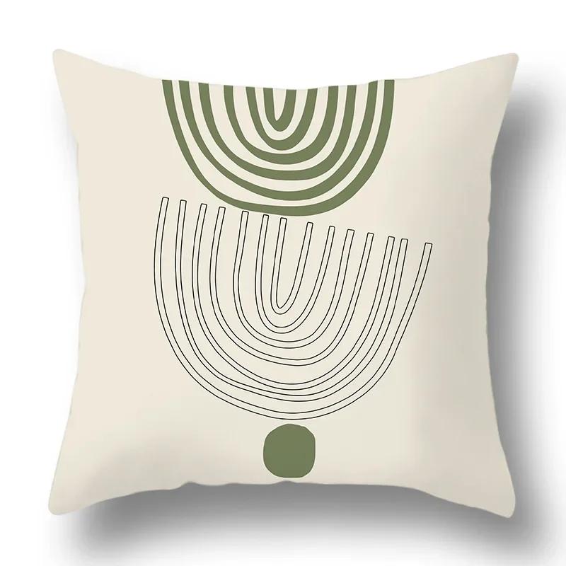 Green Plant Sofa Cushions Comfortable Pillow Office Cushion Cover Living Room Home Decor Modern Print Pillowcase