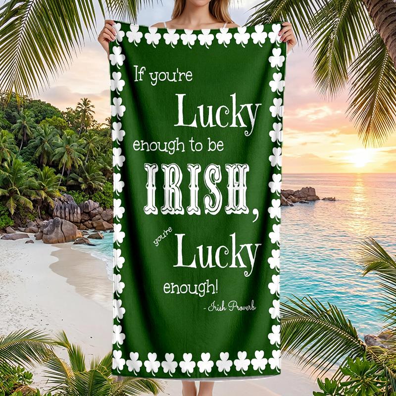 Irish Fashion Beach Towel: Ideal for Summer Adventures Soft, absorbent and quick drying suitable for swimming and bathing