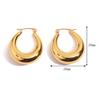 Thick Lightweight Gold Hoop Earrings for Women 18K Gold Plated Stainless Steel Post Chunky Hoops Earring Jewelry