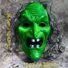 Realistic Scary Old Witch Mask with Hat & Gray Hair Durable Horror Prop for Halloween Costume Party Prank Activities
