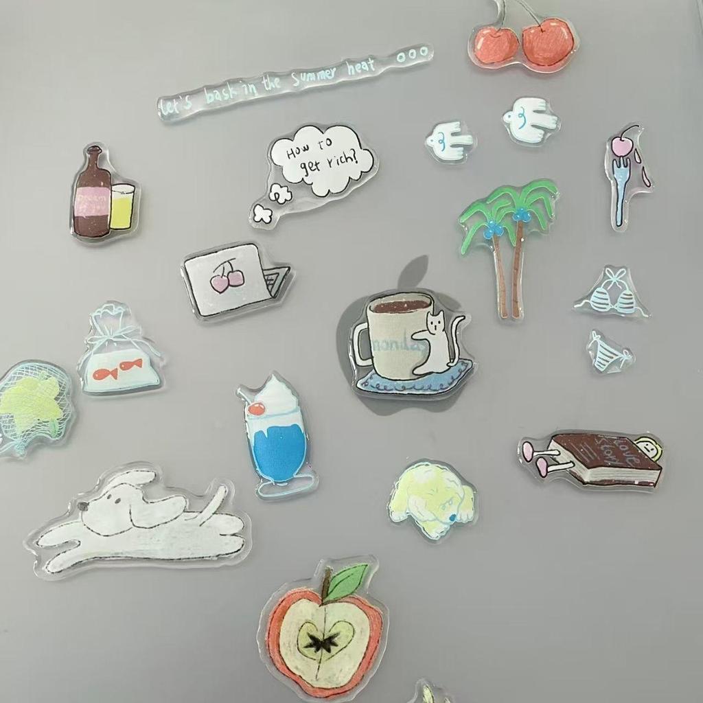 High-Value Cute 3D Jelly Stickers: Apple, Birthday, Puppy DIY for Phone, Computer, Tablet Decoration
