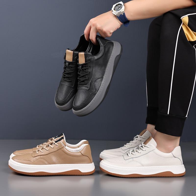 The First Layer of Cowhide Summer New Men's Leather Shoes Casual Versatile Board Shoes Breathable Men's Shoes Shoes