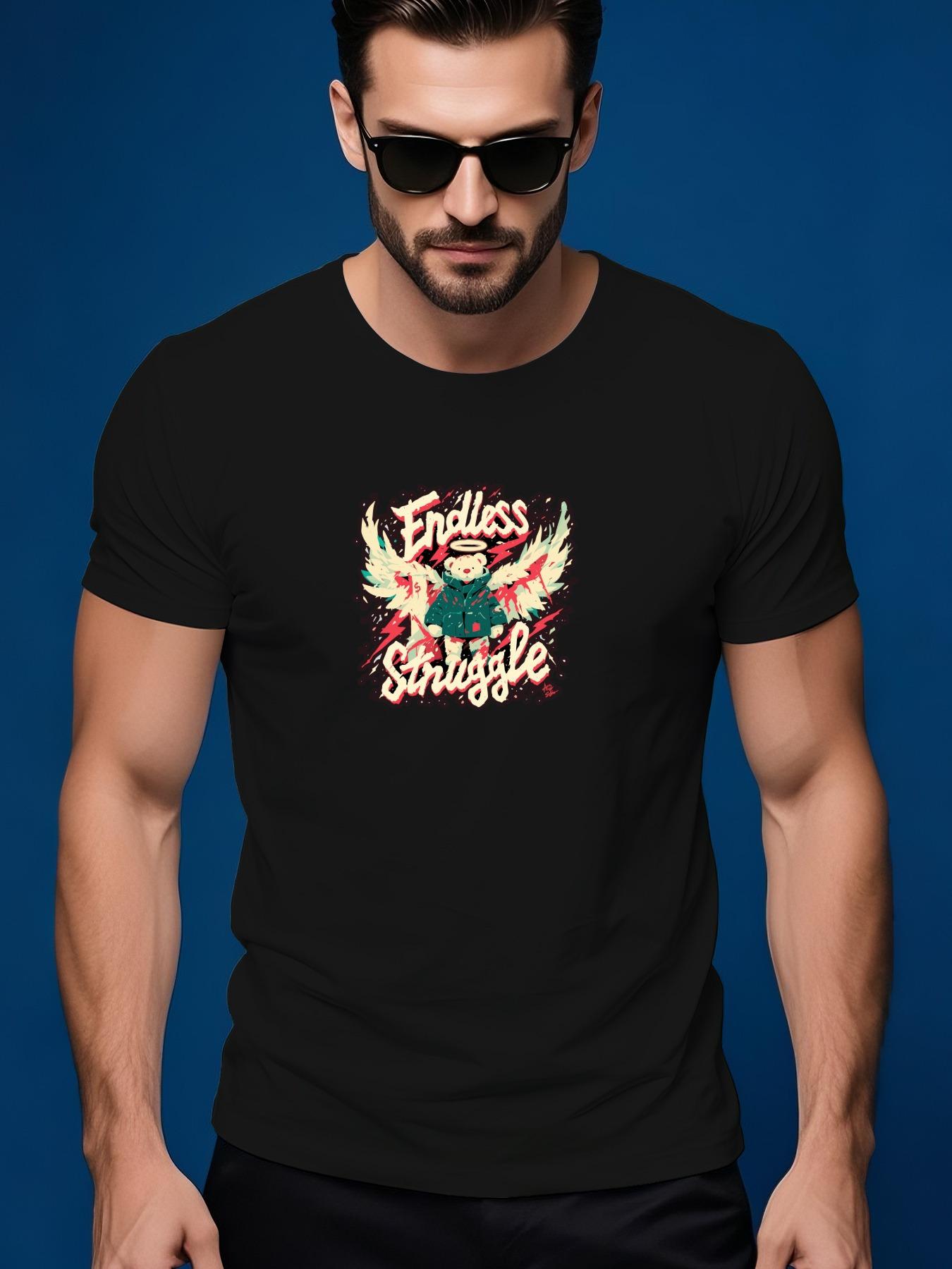 Summer Tshirt - Endless Struggle Graphic Tee with Wings... XXXXL
